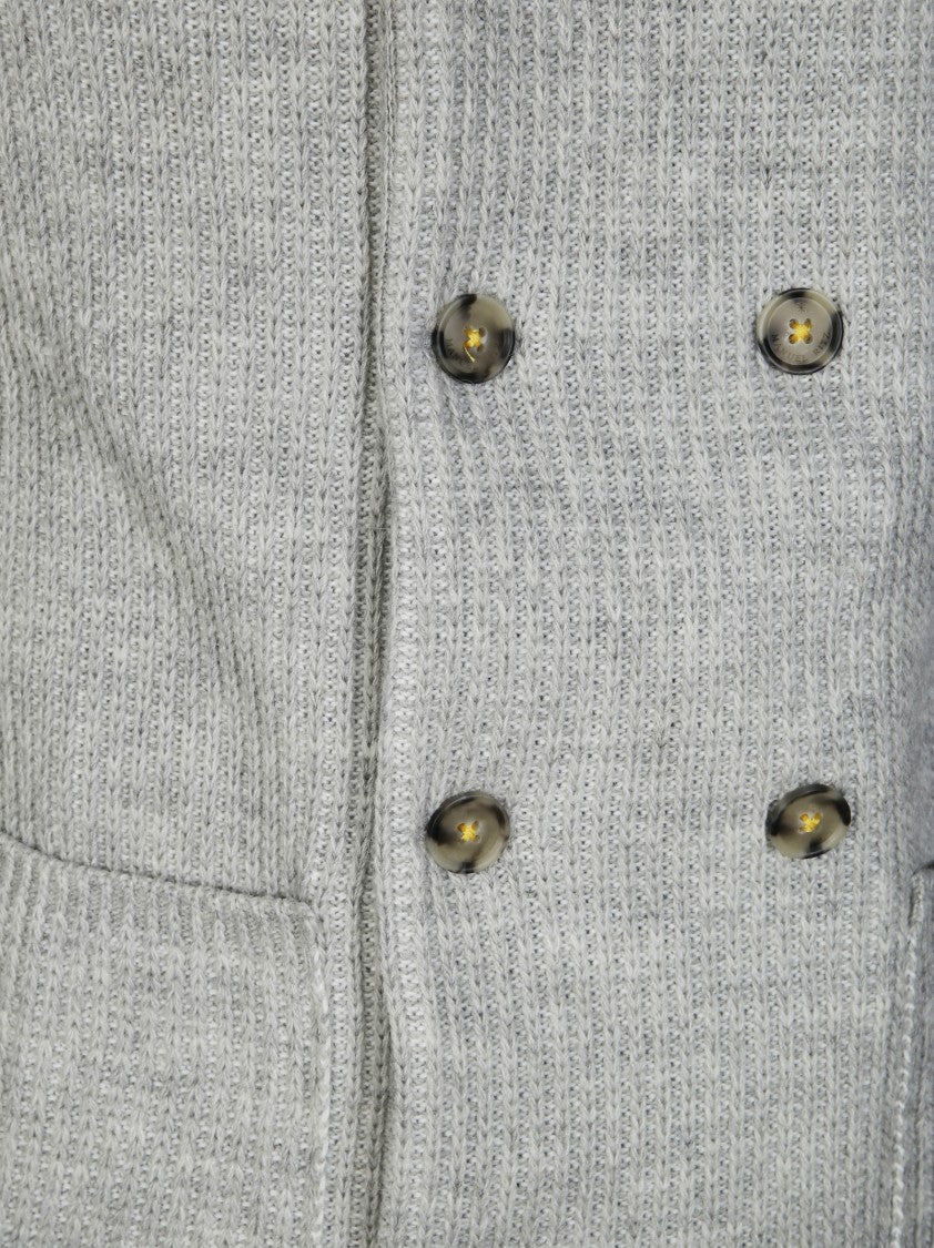 Manuel Ritz Double-Breasted Knit Jacket
