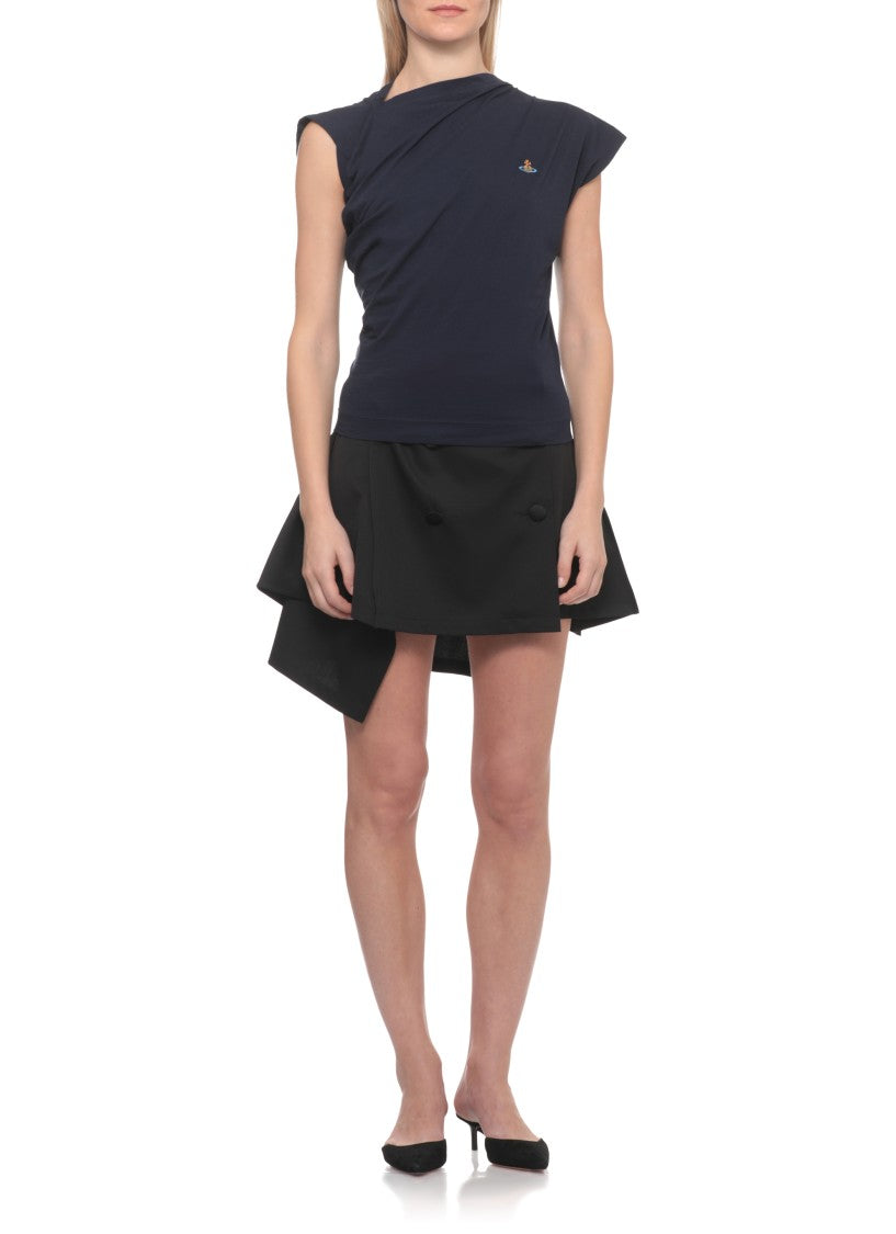 Vivienne Westwood Blue Hebo Orb Logo Top