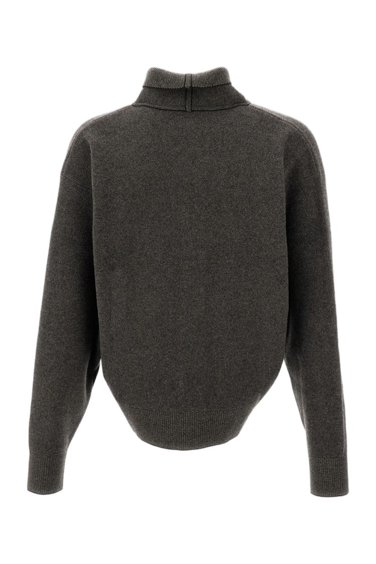Jacquemus Grey Le Cardigan Pelota Wool Cashmere Cardigan