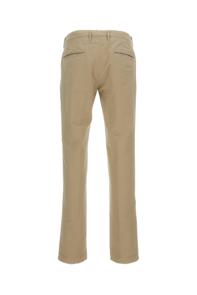 Incotex Beige Slim Fit Cotton Trousers
