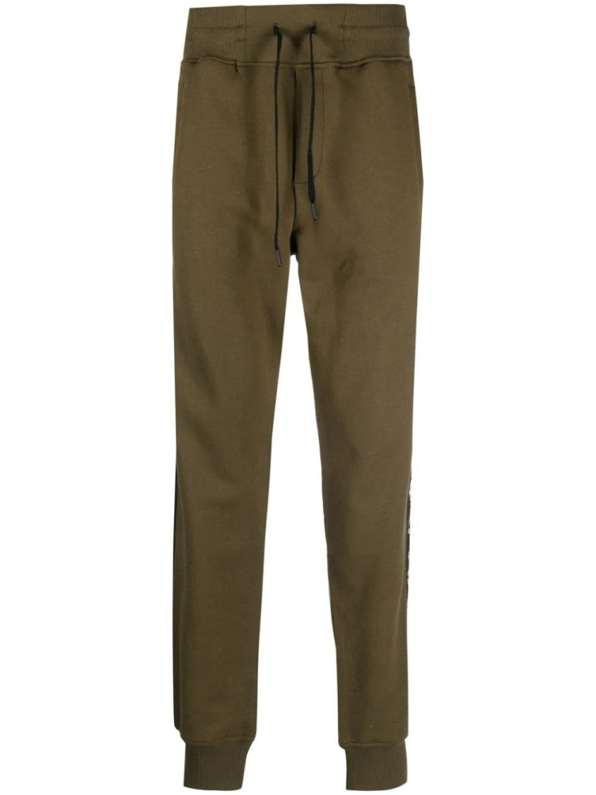 Versace Jeans Couture Tapered Green Jogger Pants With Elastic Waistband