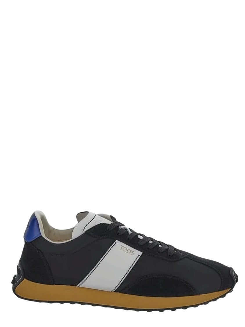 Tod's Black Sneakers With Suede And Fabric Accents