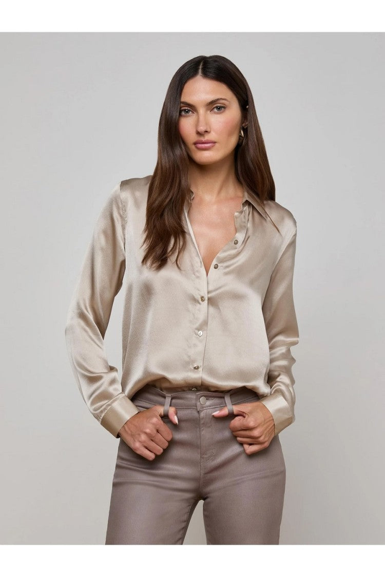 L'agence Grey Cotton Shirt