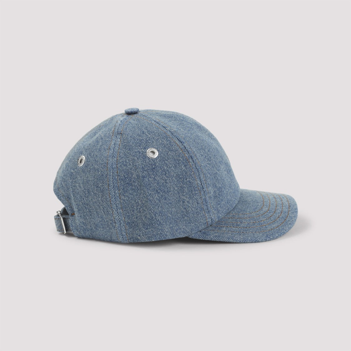 Ami Paris Denim Baseball Cap With Heart-Shaped Logo