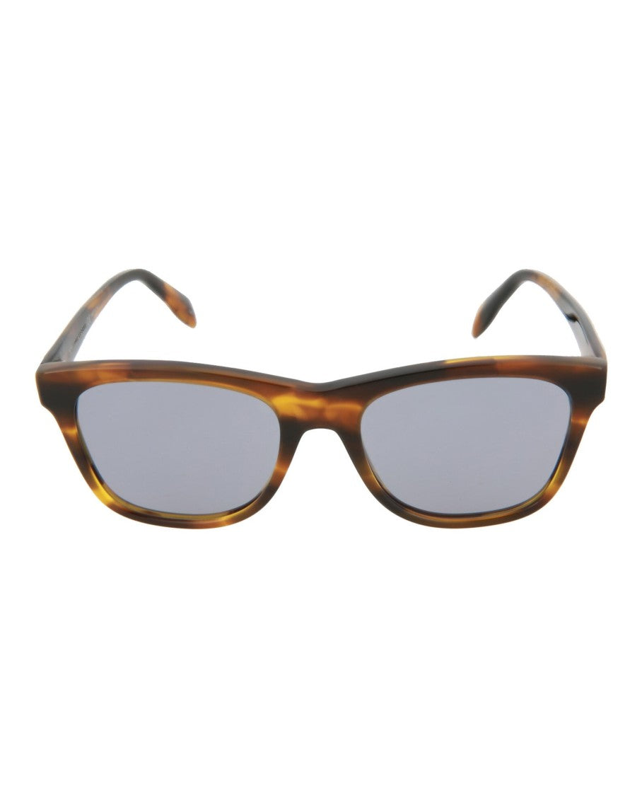 Alexander Mcqueen Square-Frame Acetate Sunglasses With Saddle Nose Bridge
