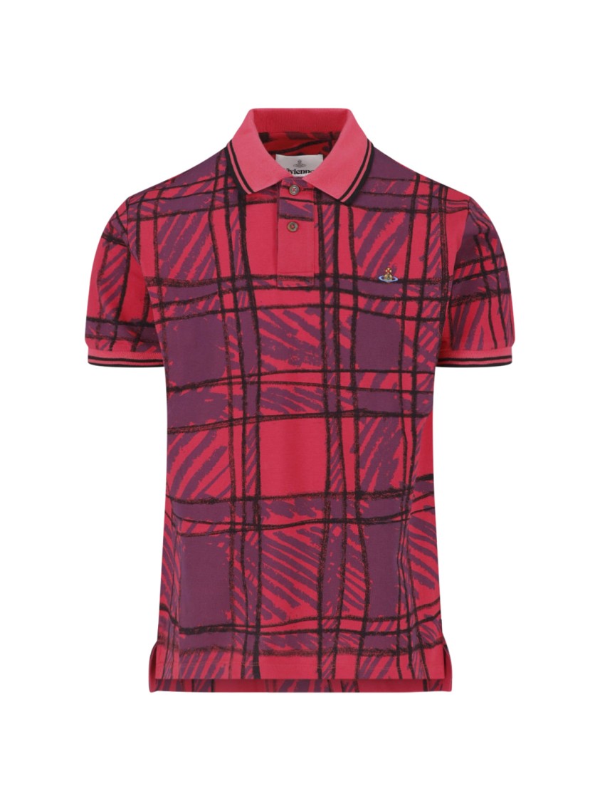 Vivienne Westwood Checkered Polo Shirt With Puff Sleeves