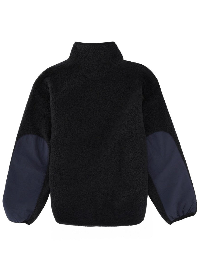Maison Kitsuné Textured Fleece Polyester Stand Collar Jacket