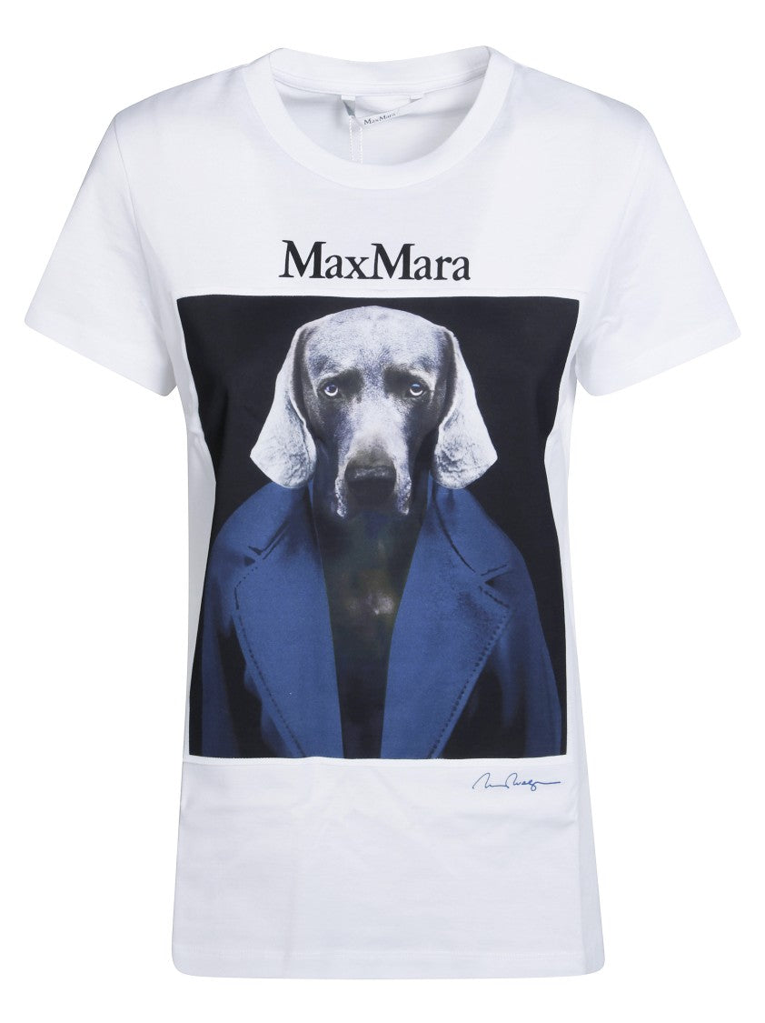Max Mara Graphic Dog Motif T-Shirt