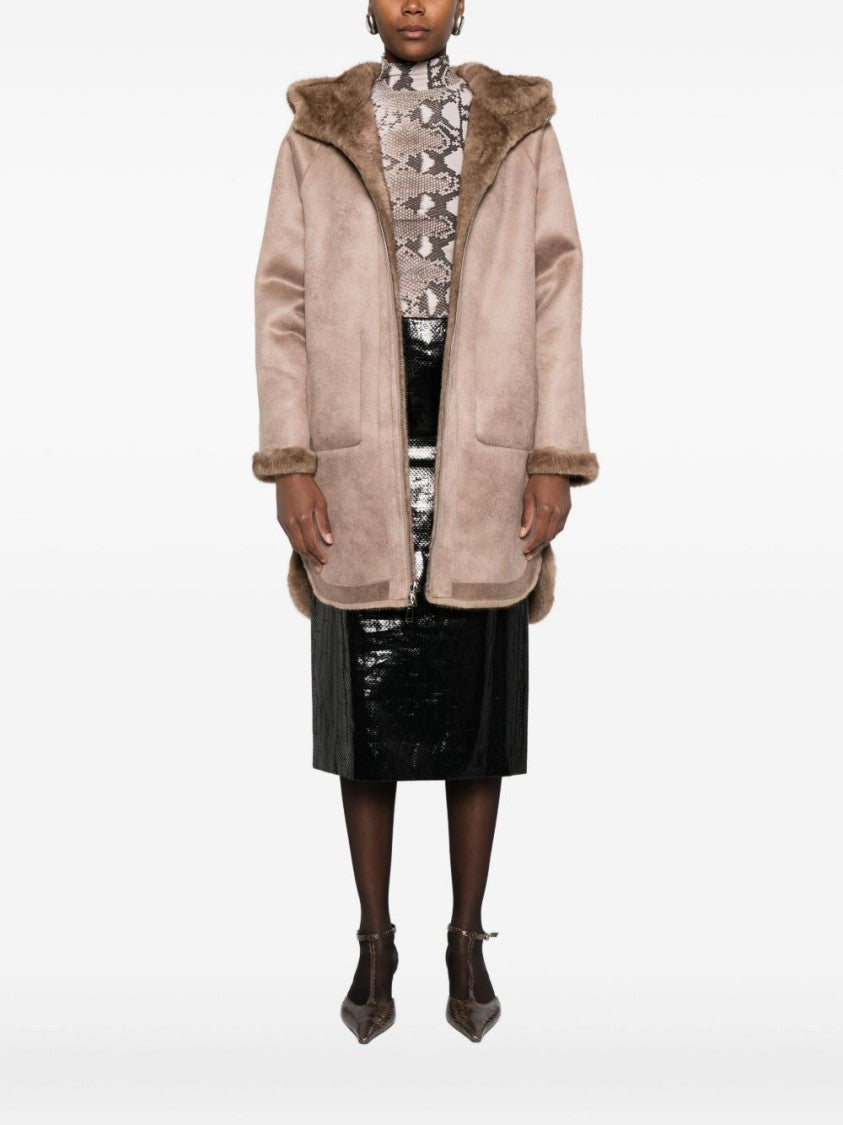 Betta Corradi Plush Faux Fur Brown Coat