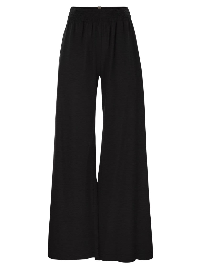 Fabiana Filippi Wide Trousers In Viscose And Wool
