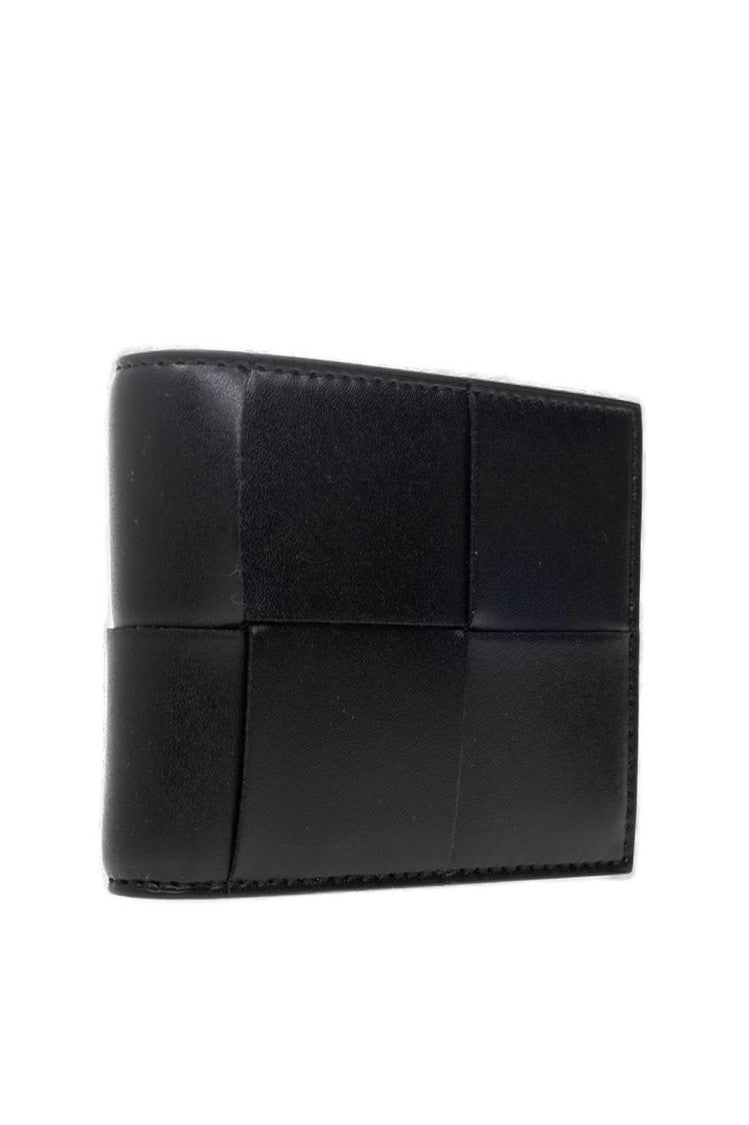 Bottega Veneta Compact Woven Calf Leather Bottega Veneta Wallet