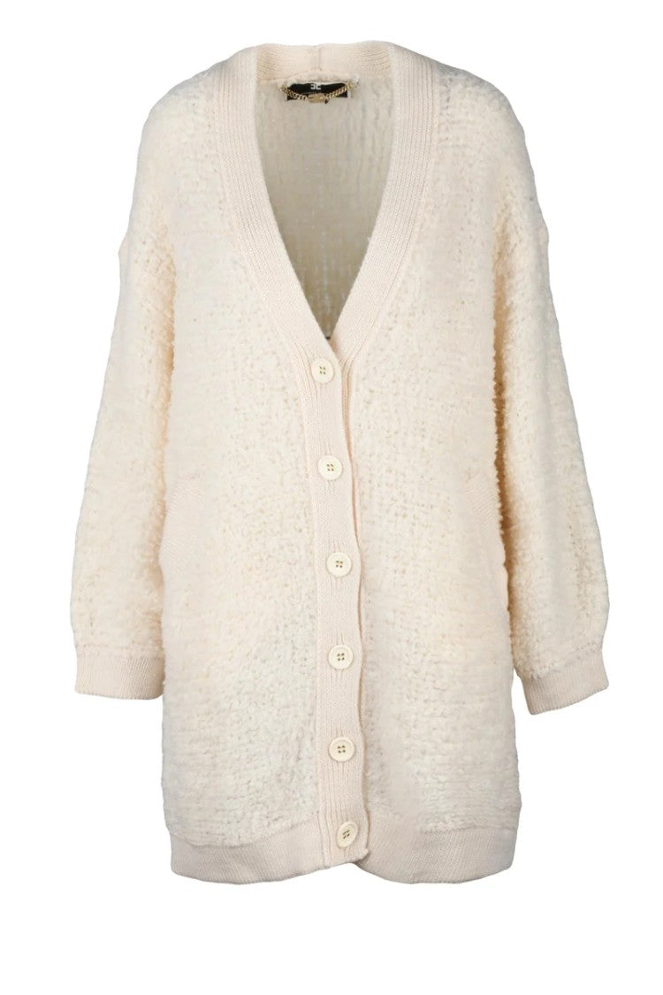 Elisabetta Franchi Wool Coat - White
