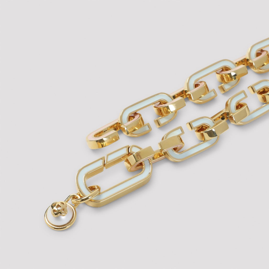 Casablanca Meticulously Crafted Brass Bracelet With Glossy Enamel Accents