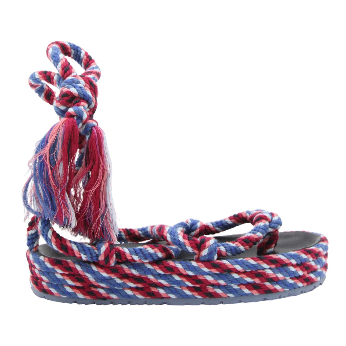 Isabel Marant Platform Sandals With Braided Rope And Tassel Details