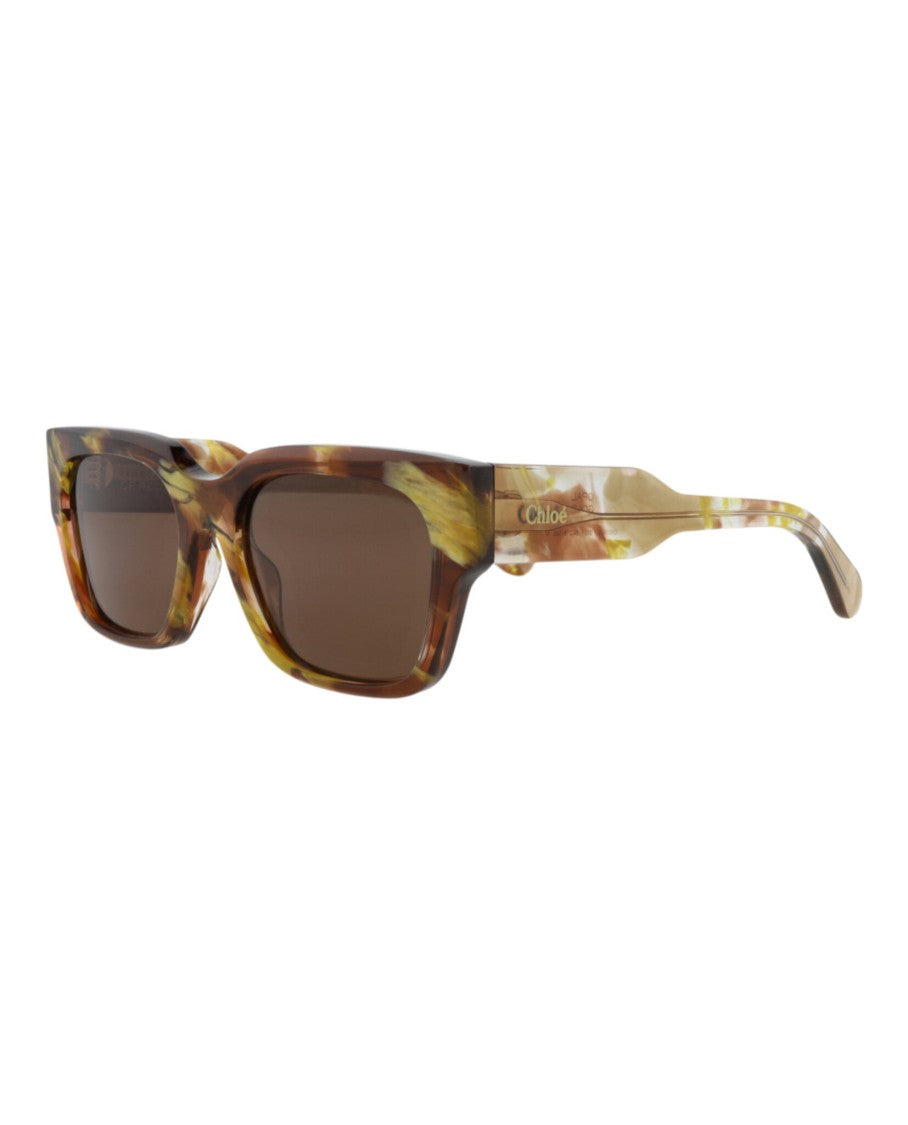 Chloé Square-Frame Recycled Acetate Sunglasses