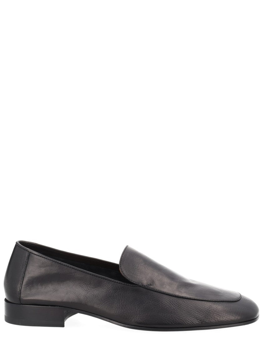 Dries Van Noten Neutrals Polished Smooth Finish Leather Loafers