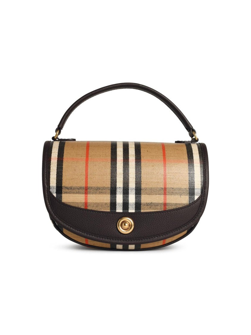 Burberry Highlands' Sand Cotton Blend Crossbody Bag