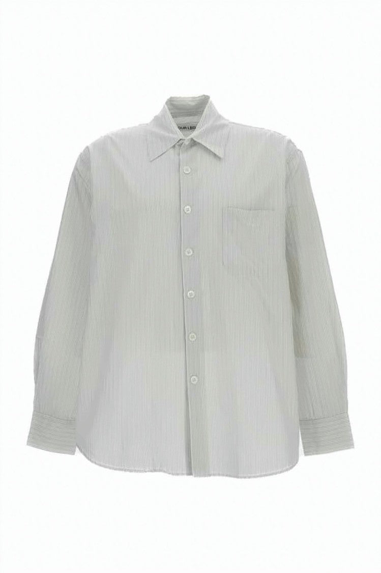 Our Legacy Relaxed-Fit Vertical Stripe Shirt With Classic Collar