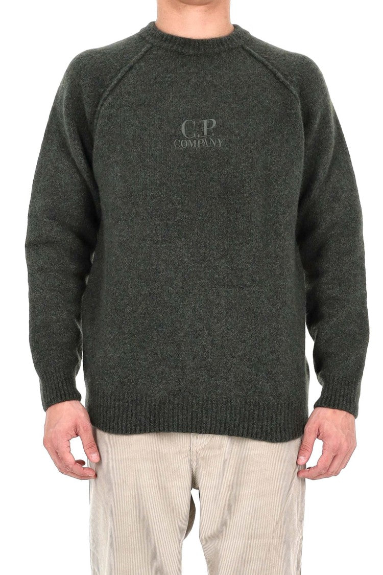 C.P. Company Wool Crewneck Sweater With Central Logo