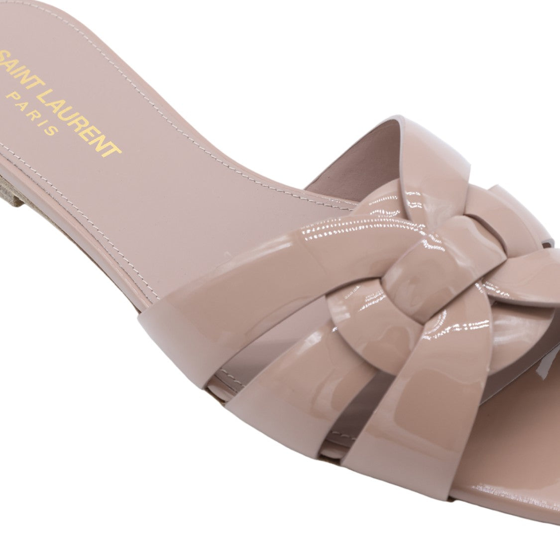 Saint Laurent Intricate Woven-Strap Flat Sandals