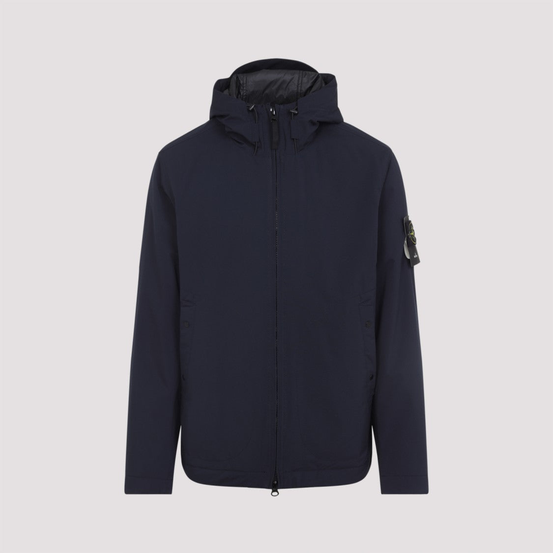 Stone Island Durable Black Coat With Hood