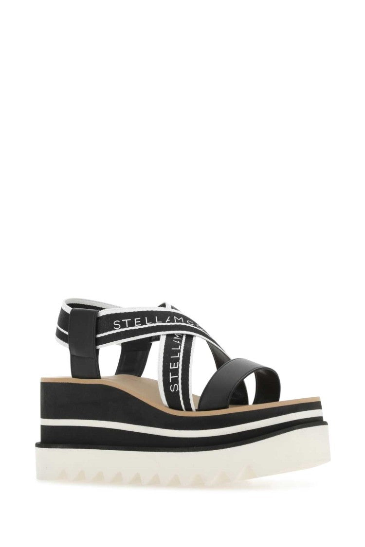 Stella Mccartney Two-Tone Fabric Sneak Elyse Sandals
