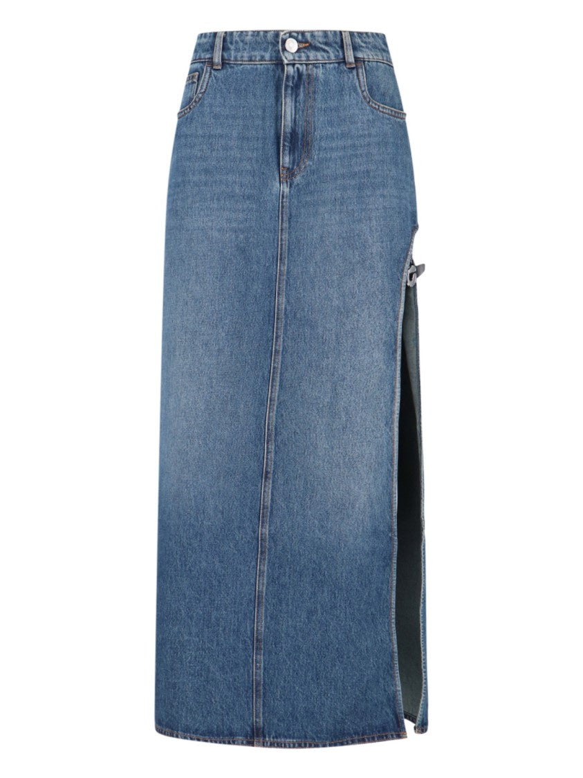 Coperni Midi Denim Skirt With Side Slit