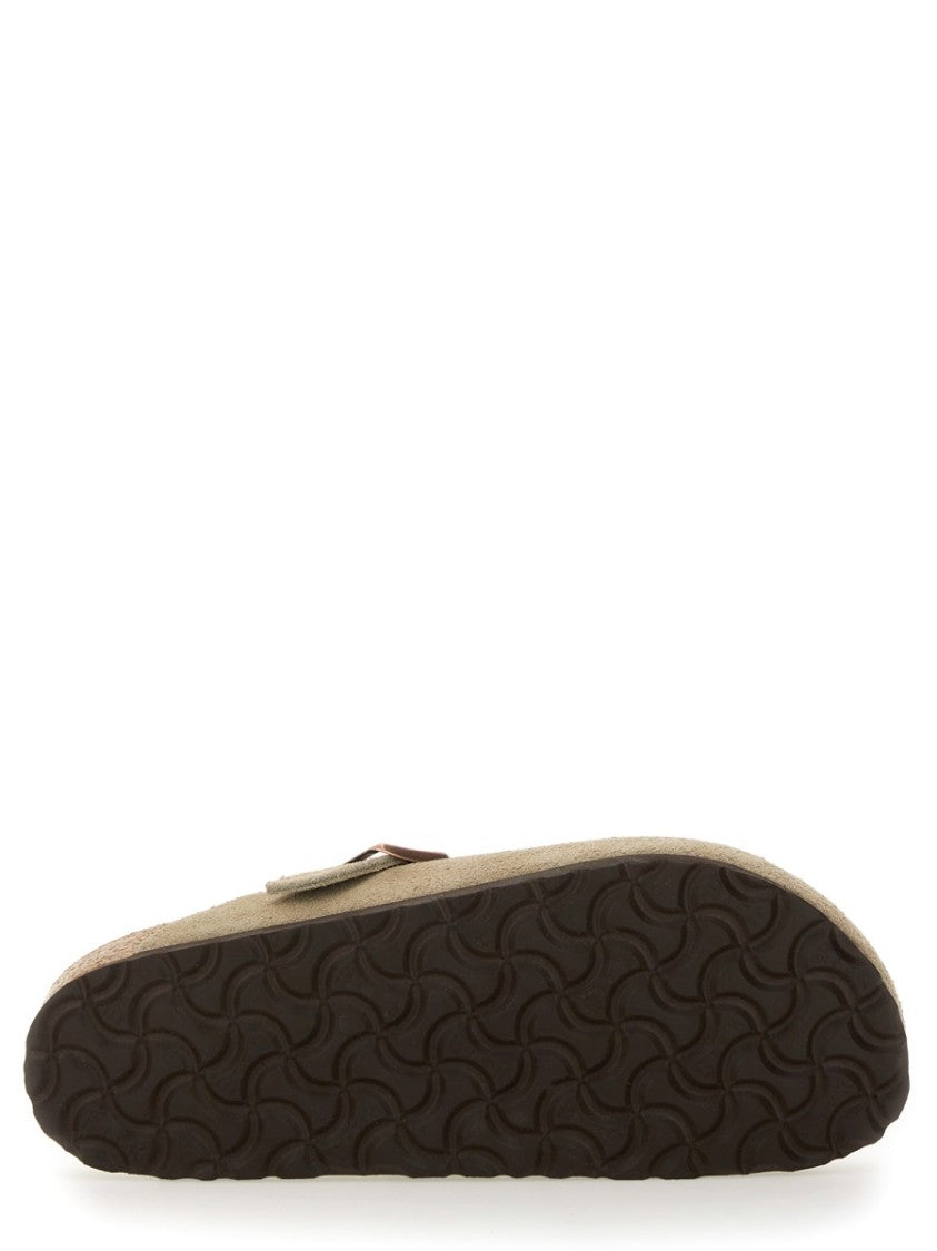 Birkenstock Soft Suede Slip-On Clogs With Adjustable Buckle