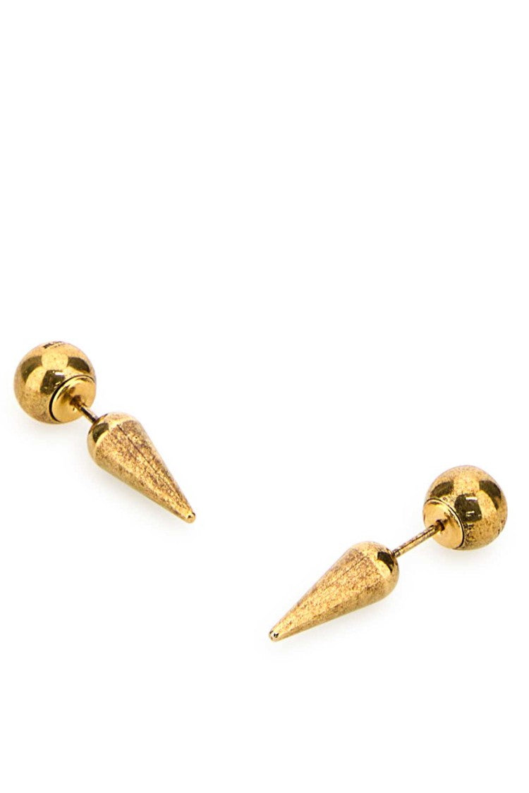 Jil Sander Gold Metal Earrings
