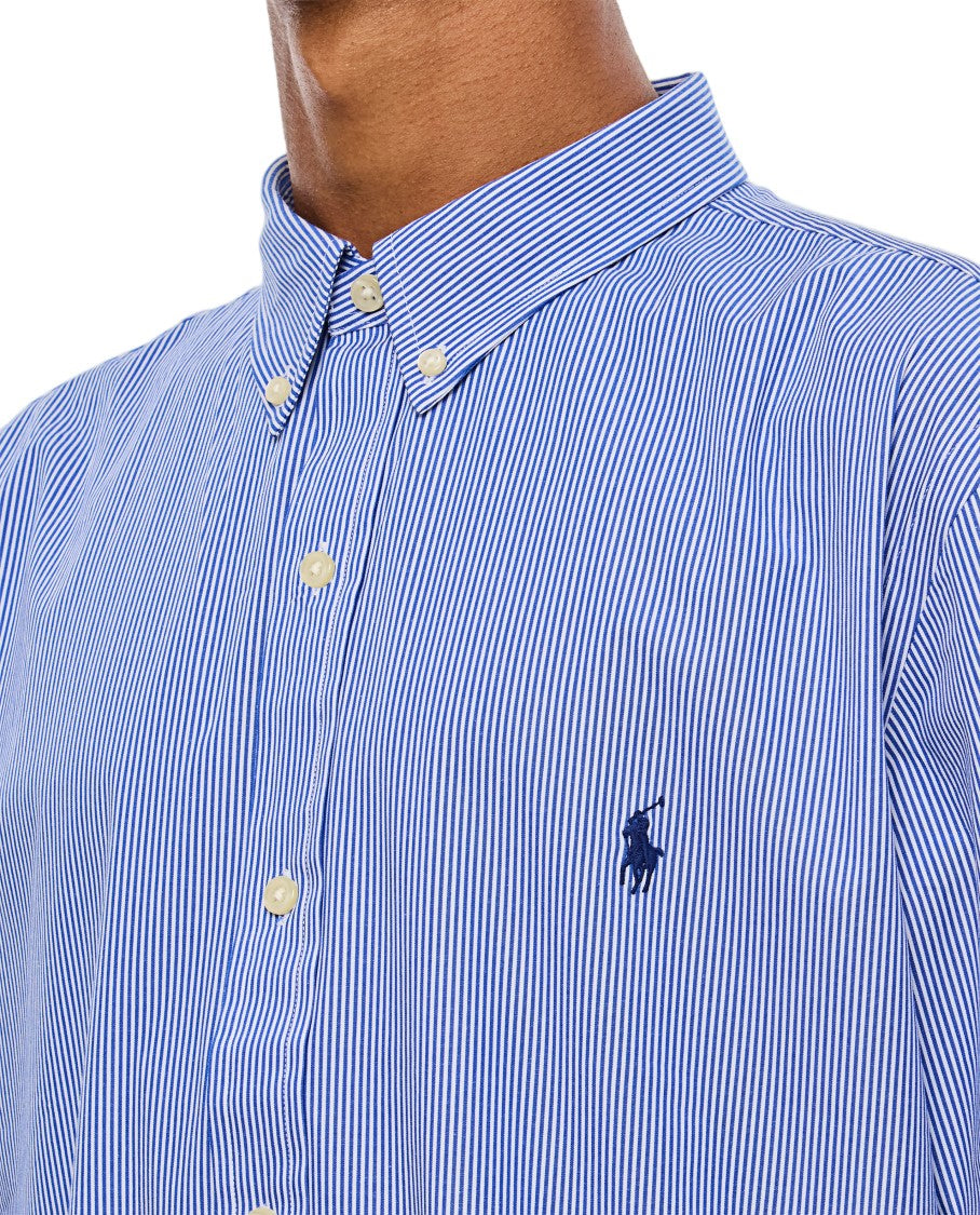 Polo Ralph Lauren Light Blue Long Sleeve Sport Shirt With Embroidered Logo