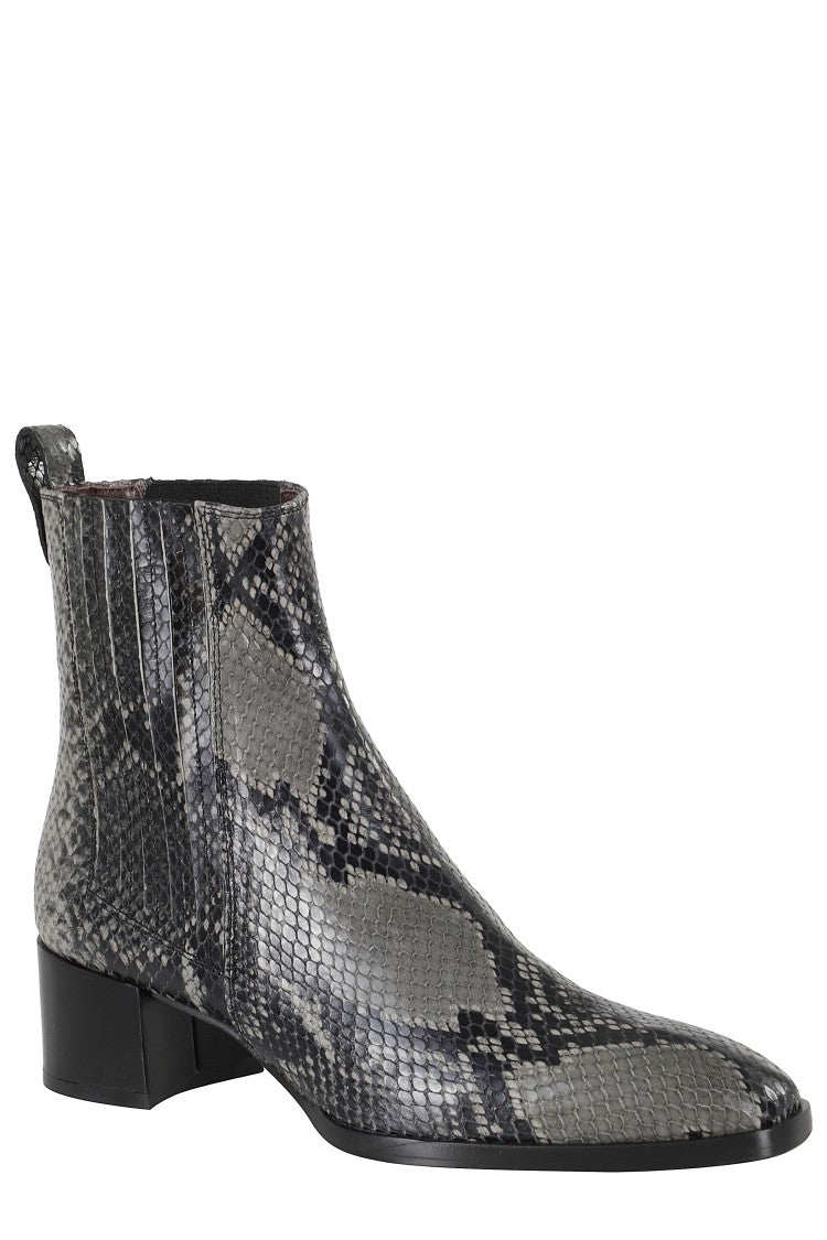 Roberto Festa Stylish Python Leather Ankle Boots