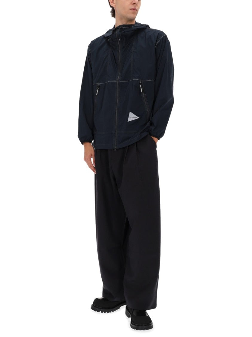 And Wander Partex Lightweight Hooded Nylon Jacket