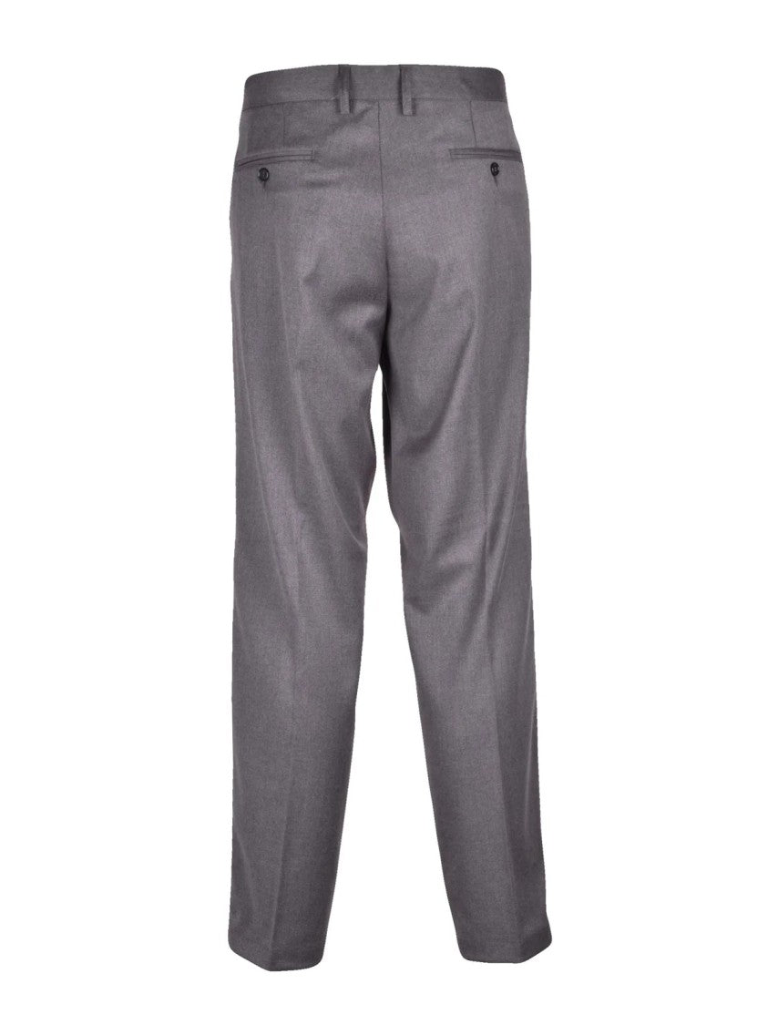 Officina Milanese Grey Technical Blend Formal Pants