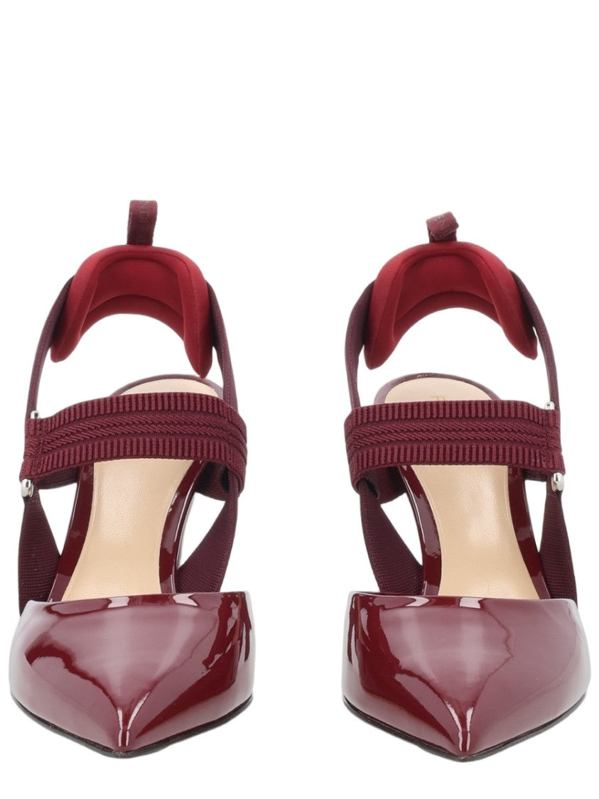 Fendi Bordeaux Pointed Toe Calfskin Pumps