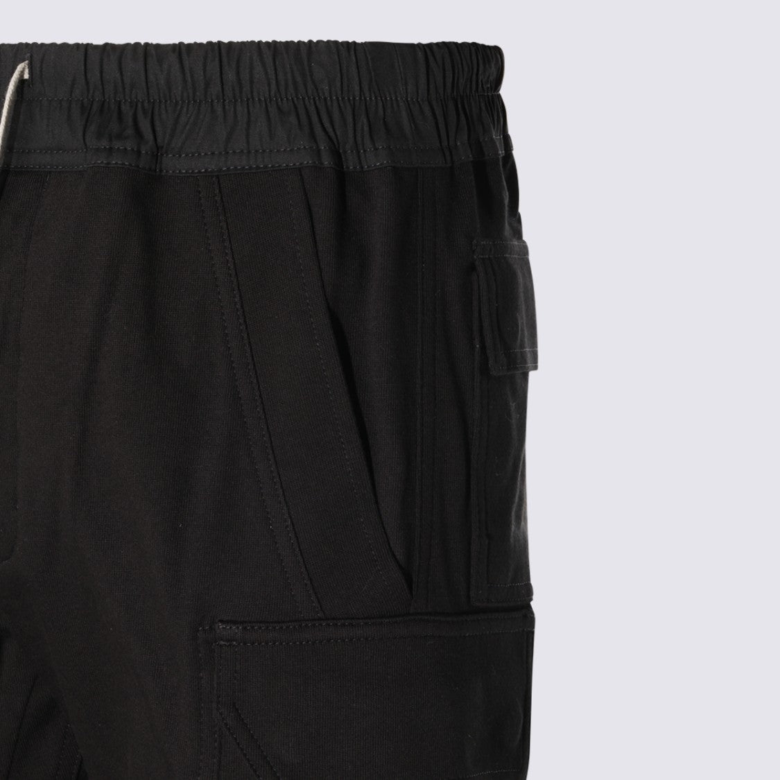 Rick Owens Slim-Fit Utility Trousers With Cargo Pockets And Ribbed Cuffs