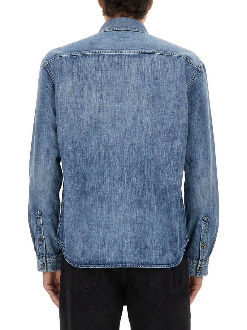 Saint Laurent "Cassandre" Denim Shirt