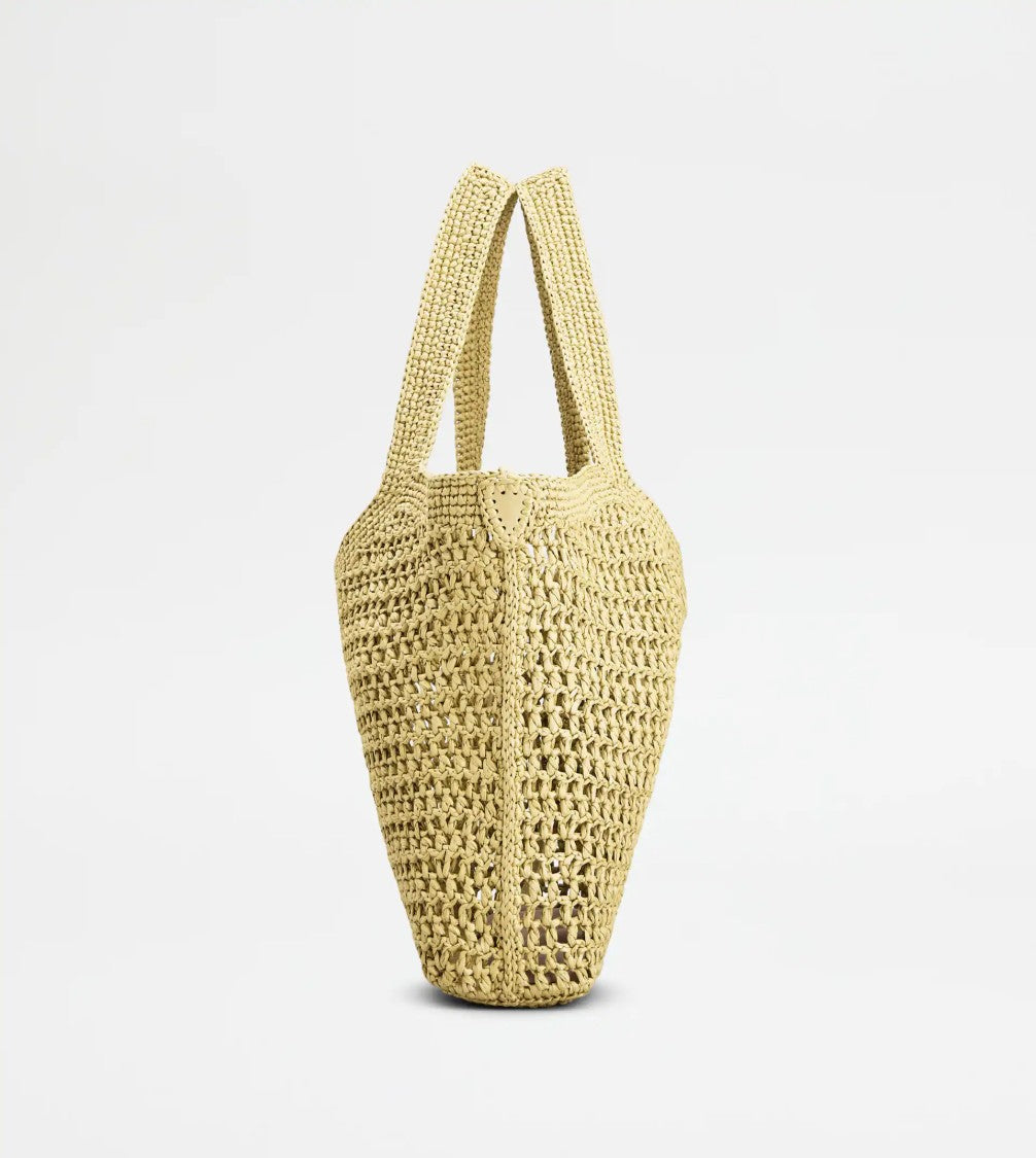 Tod's Woven Tote Bag With Embossed Logo