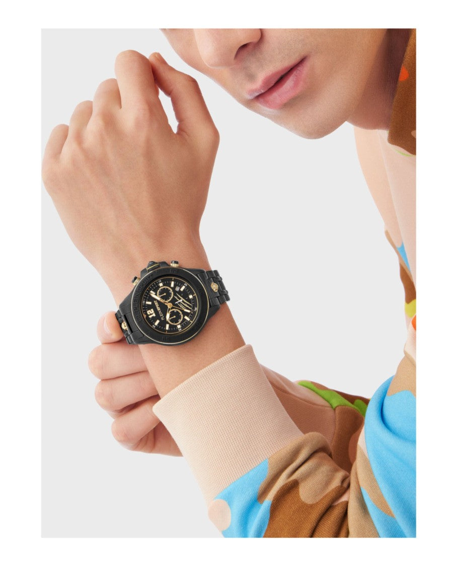 Plein Sport Warrior Tech Chronograph Watch Featuring Precision Engineering