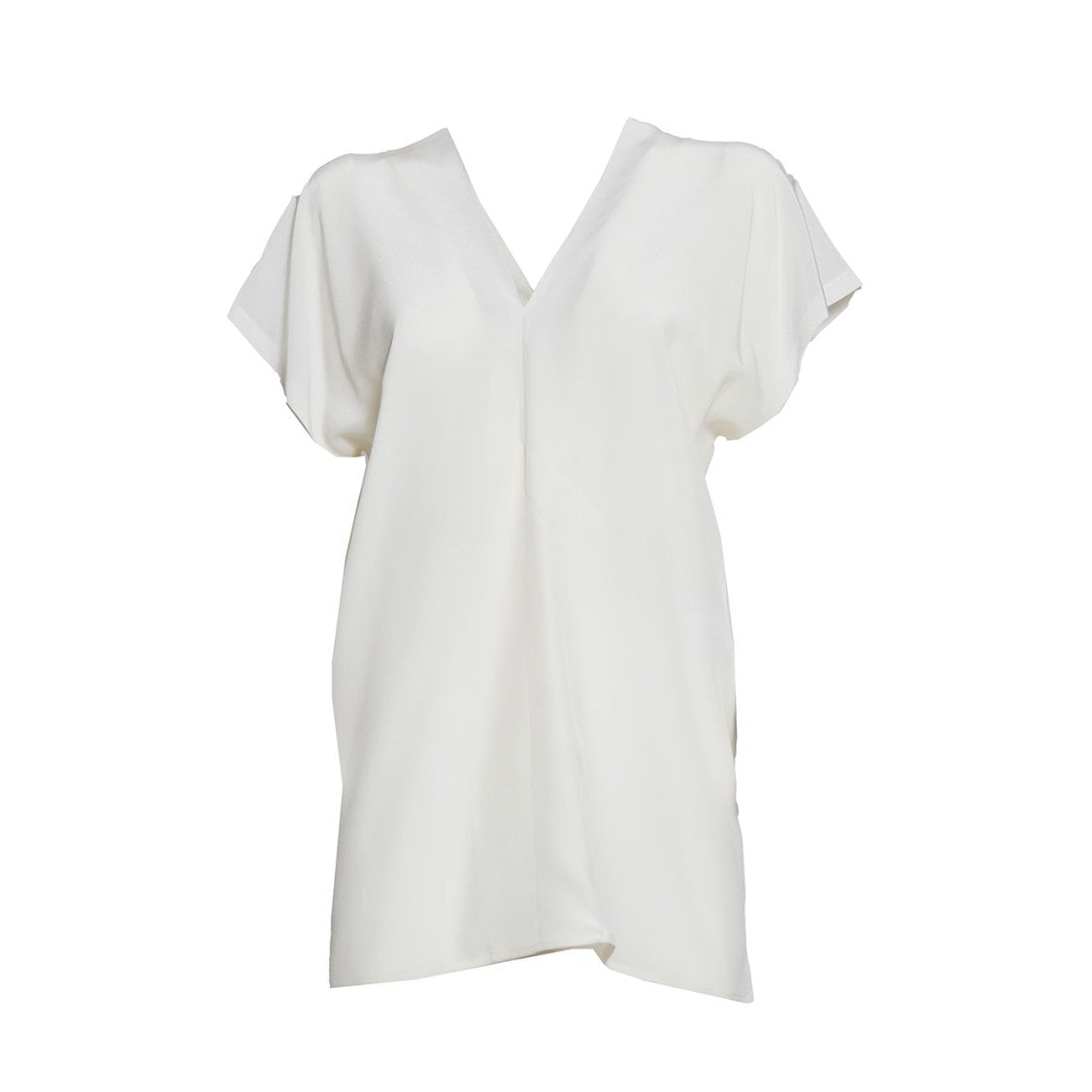 Aspesi Natural White Silk Crepe Top