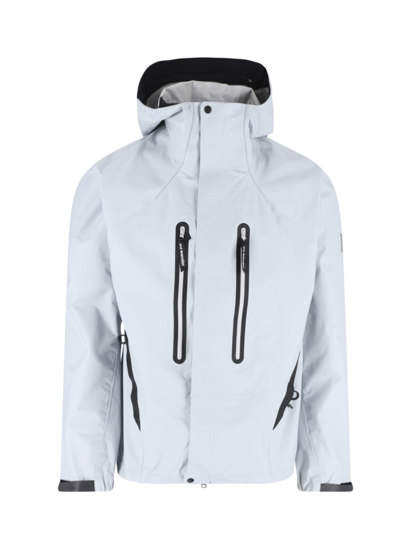 And Wander Grey 2.5 L High-Collar Zip Jacket
