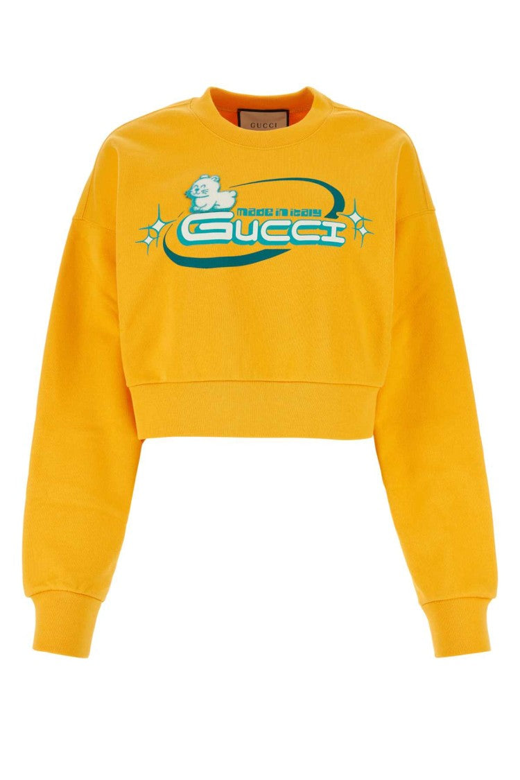 Gucci Yellow Cotton Sweatshirt