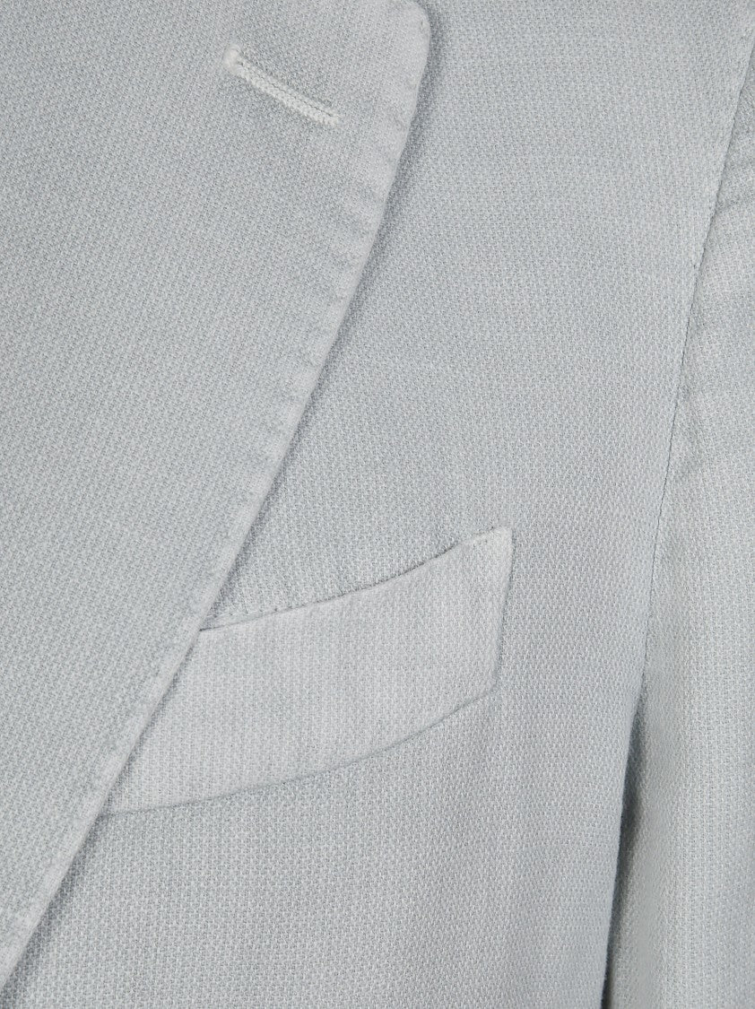 Santaniello Linen And Ramie Blend Tailored Jacket