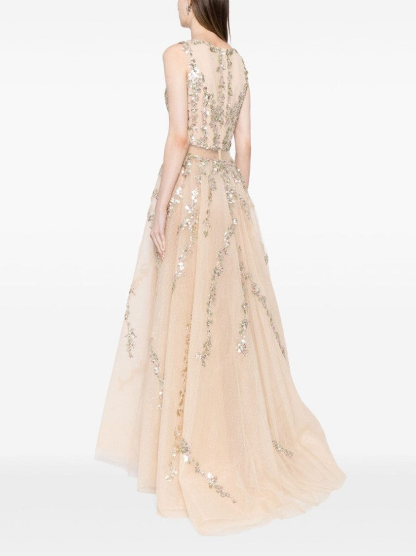 Saiid Kobeisy Tulle Dress With Beading