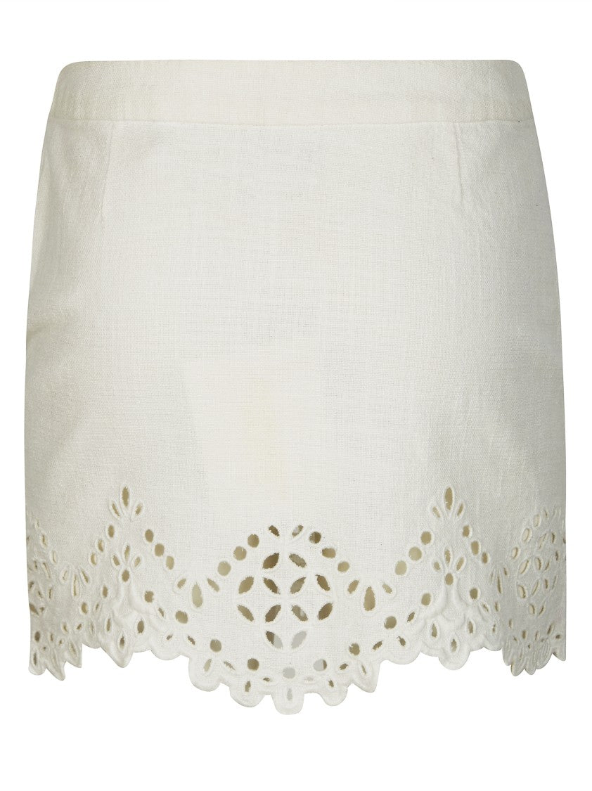 Isabel Marant Étoile Scalloped Hem Cut Out Skirt