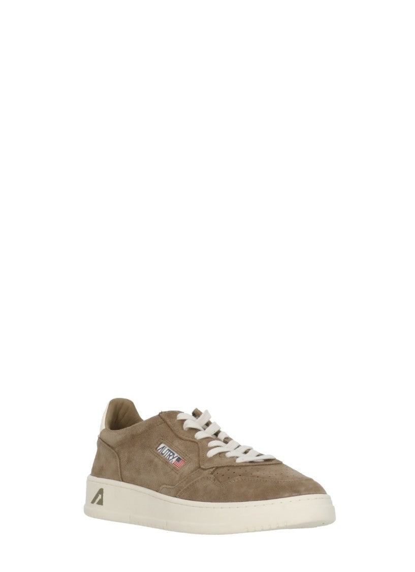 Autry Brown Medalist Low Suede Sneakers