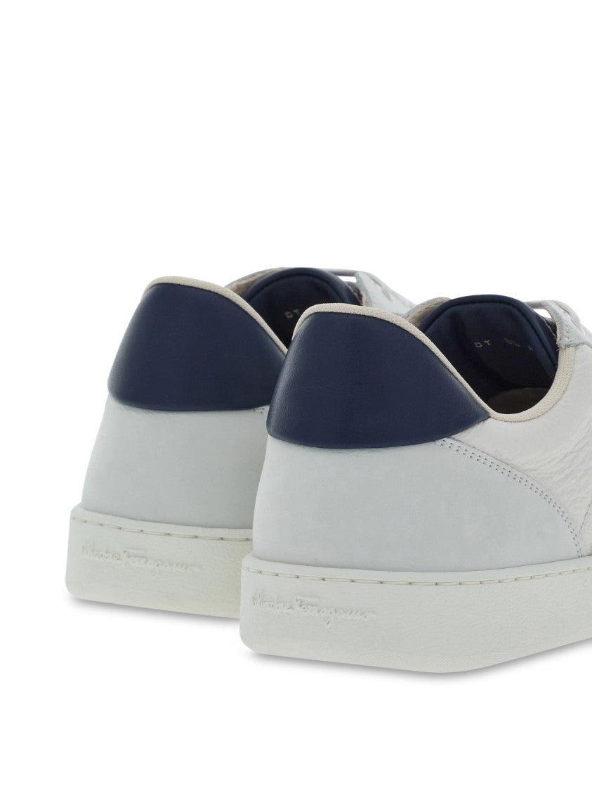 Ferragamo Low-Top Sneakers With Leather Upper And Contrasting Accents