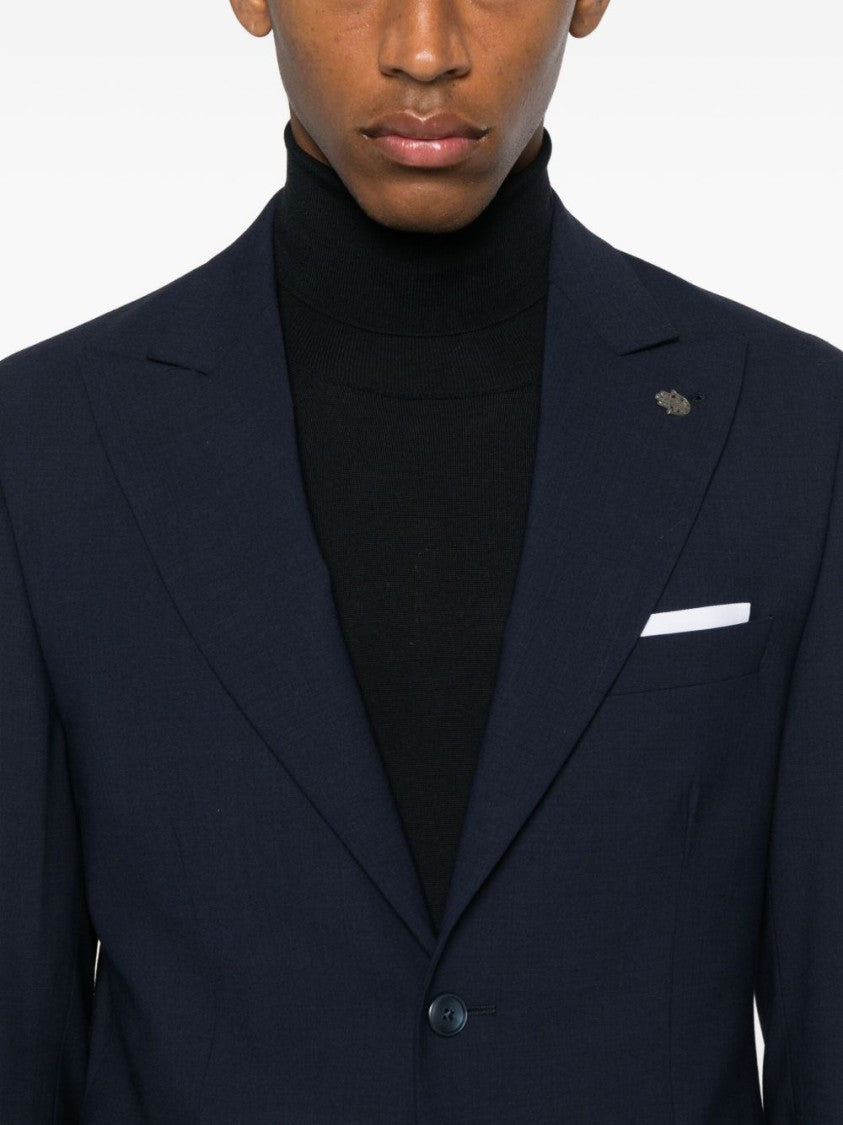 Daniele Alessandrini Tailored Blue Suit With Structured Blazer