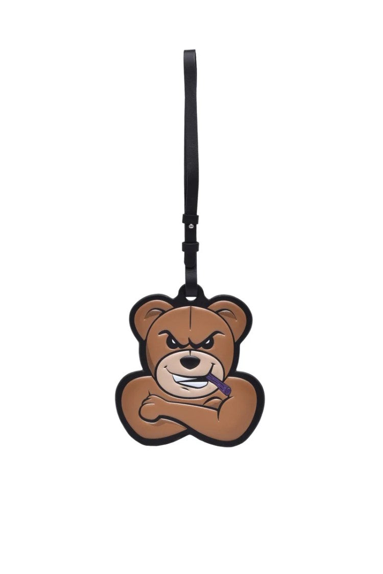 8 Moncler X Palm Angels Bear Patch Bag Charm - Black
