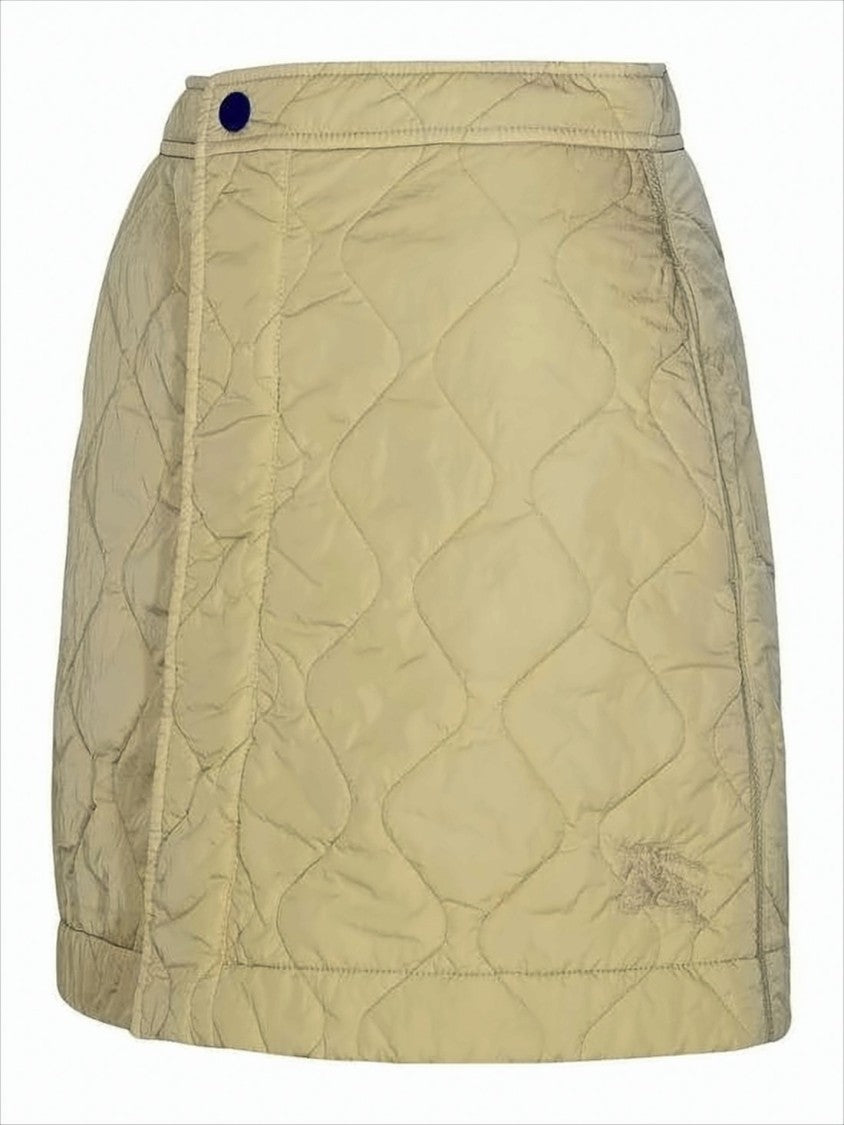Burberry Quilted Mini Skirt With Structured Waistband