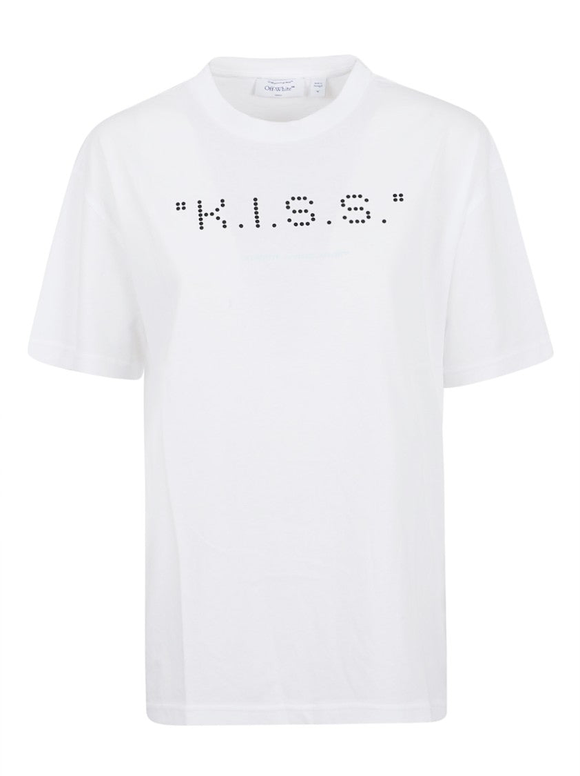 Off-White White T-Shirt With Unique Text Design